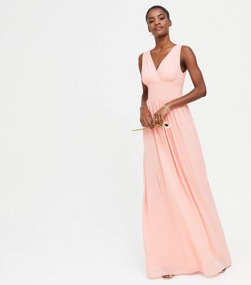 TFNC Pink Sleeveless Maxi Wrap Dress | New Look